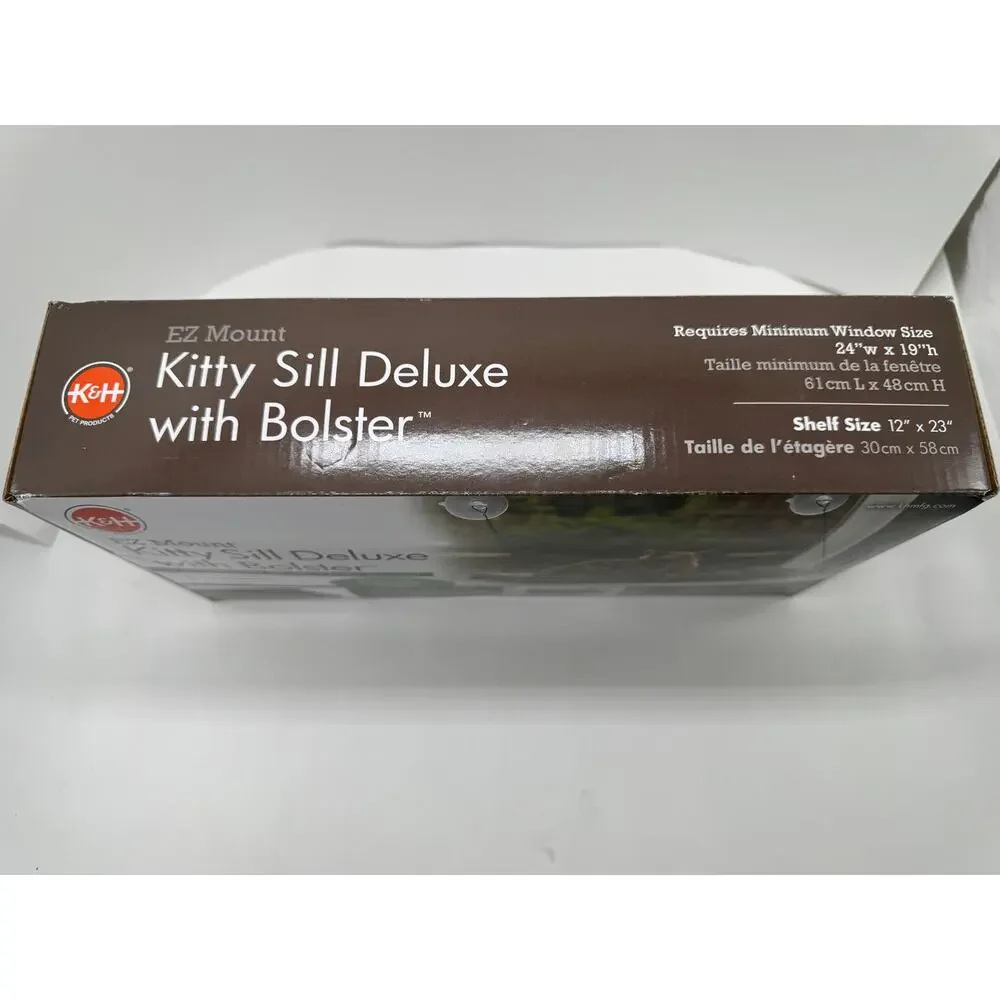 K&H EZ Mount Kitty Sill Deluxe with Bolster Chocolate NEW